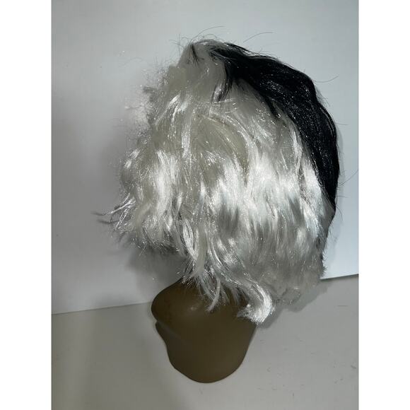 Spooktacular Creations Cruella Deville Bob Wig Costume Cosplay Short Halloween - Picture 9 of 12